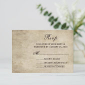  Elegance Plain Wedding RSVP-kaart RSVP Kaartje (Staand voorkant)