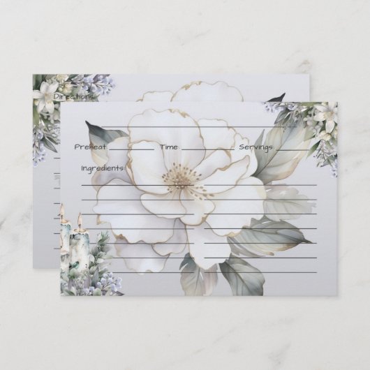 Elegance Recept Kaart (Voorkant / Achterkant)
