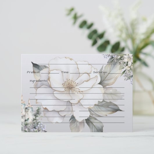Elegance Recept Kaart (Staand voorkant)