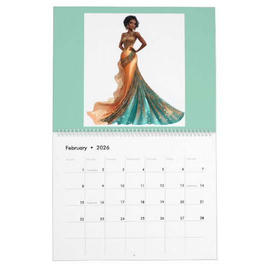 ELEGANCE REIGNS 2026 Calendar Kalender (Feb 2026)