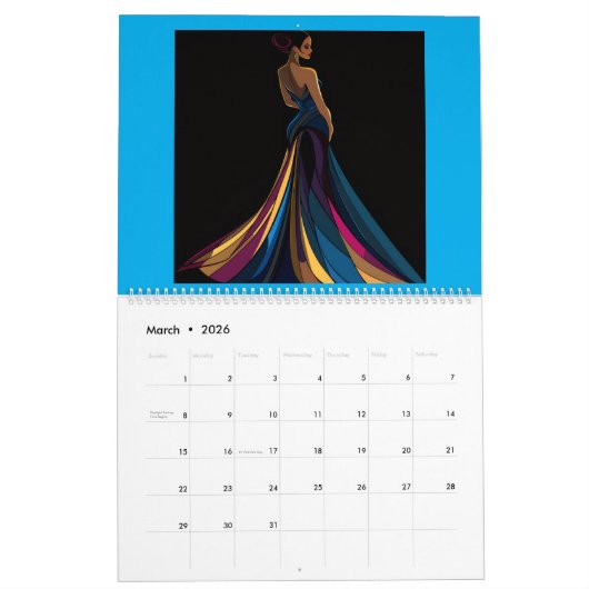  ELEGANCE REIGNS 2026 Calendar Kalender (Mar 2026)