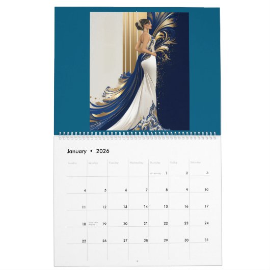 ELEGANCE REIGNS 2026 Calendar Kalender (Jan 2026)