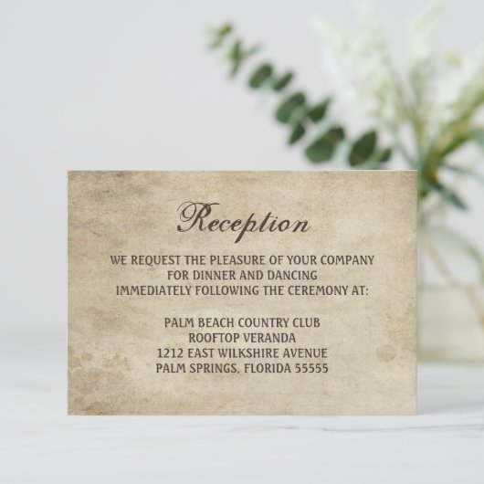  Elegance Ribbon- en Lace-opnamekaart Informatiekaartje (Staand voorkant)