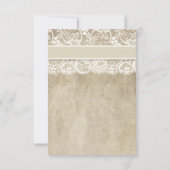  Elegance Ribbon op Lace Wedding RSVP-kaart RSVP Kaartje (Achterkant)
