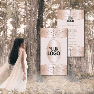 Elegance Roos Gold Ornamenten Toevoegen Logo Nobl Visitekaartje