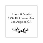 Elegance roze waterverf flower sage green zelfinktende stempel (Design)