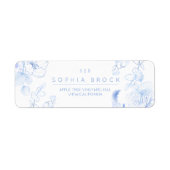 Elegance Rustic Blue Wildflower Wedding Etiket (Voorkant)