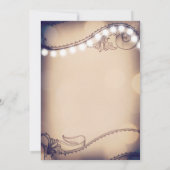  Elegance Rustic Lights Wedding Invitation Kaart (Achterkant)