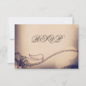  Elegance Rustic Lights Wedding RSVP-kaarten RSVP Kaartje (Achterkant)