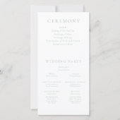 Elegance Sage Green Wedding Programma (Achterkant)