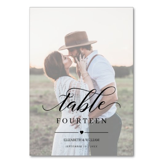 Elegance Script Faux Vellum Effect Photo Weddensch Kaart (Voorkant)