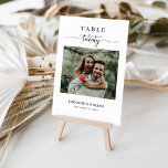 Elegance Script Foto Trouwtafel No Twenty Kaart<br><div class="desc">Modern en elegant ontwerp gedrukt Elegance Script Modern Photo Wedding Table Number Twenty Table Tent Kaart die kan worden aangepast met jouw tekst en voeg elke tafel nummer kaart toe aan uw winkelwagen, een voor een. Klik op de knop "Aanpassen" en gebruik onze ontwerptool om deze sjabloon aan te passen....</div>