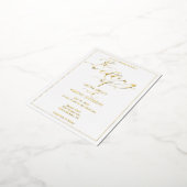 Elegance Script tekst gebaseerde uitnodiging Folie (Gedraaid)