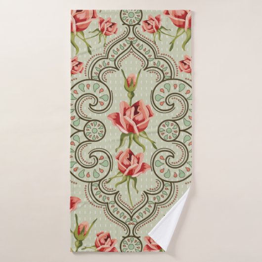 Elegance Seamless floral background Badhanddoek (Badhanddoek)