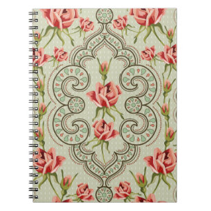 Elegance  Seamless floral background Notitieboek