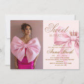 Elegance Sweet 16 Photo Birthday Party Kaart (Voorkant)