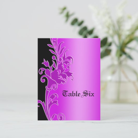 Elegance tafel nummer Kaart (Staand voorkant)