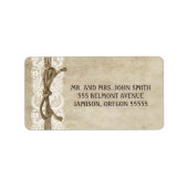 Elegance Twine op Kant Adresetiketten Etiket (Voorkant)