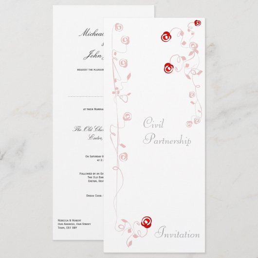 Elegance - Uitnodiging (Voorkant / Achterkant)