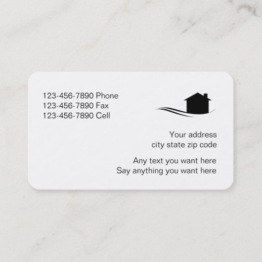 Elegance Visitekaartje onroerend goed (Achterkant)