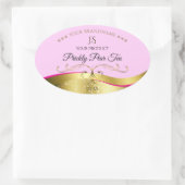 Elegance Wavy Gold Decor Lichtroze Monogram Label (Tas)