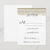 Elegance Wedding RSVP-kaarten RSVP Kaartje (Voorkant / Achterkant)