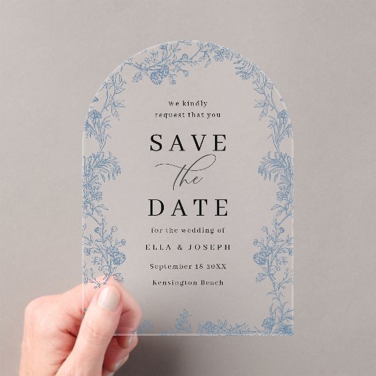  Elegance Wedding Save The Date Acryl Uitnodigingen (Insitu (Draagbaar))