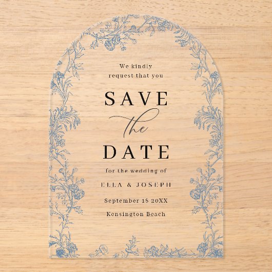  Elegance Wedding Save The Date Acryl Uitnodigingen (Voorkant)
