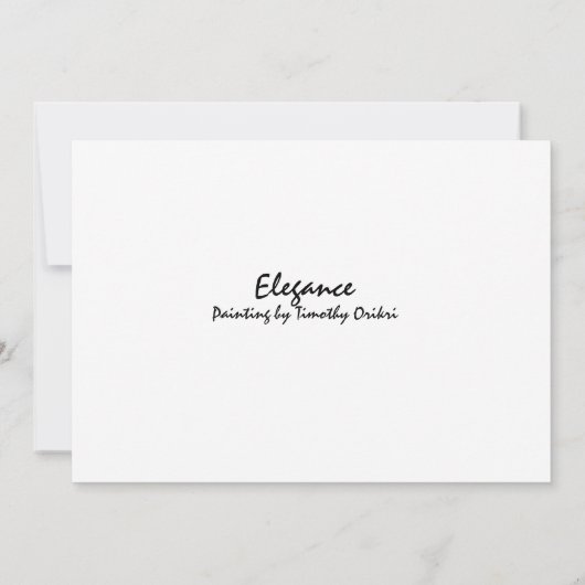 Elegance wenskaart bedankkaart (Achterkant)