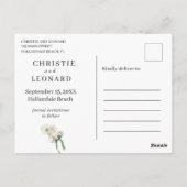 Elegance White Orchid Save the Date Briefkaart (Achterkant)