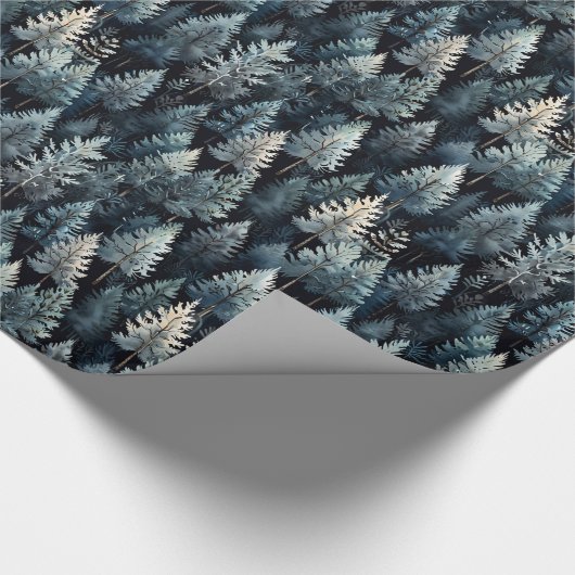 Elegance Winter Forest Kerstmis Cadeaupapier (Hoek)