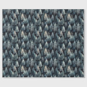 Elegance Winter Forest Kerstmis Cadeaupapier (Vlak)