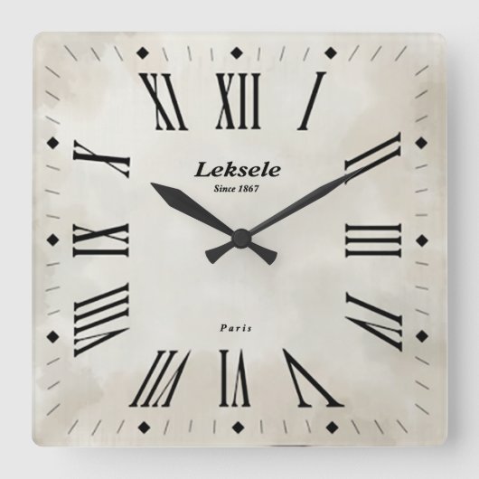  eleganceklok vierkante klok (Voorkant)