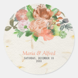 Elegancia en Flor  Ronde Sticker