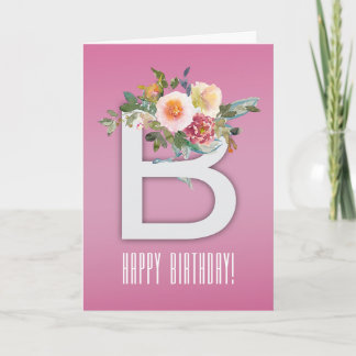 Elegancia Floral de Cumpleaños Kaart