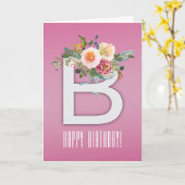 Elegancia Floral de Cumpleaños Kaart (Gele Bloem)