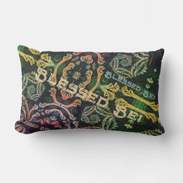 Elegancia fractal oscura kussen (Voorkant)