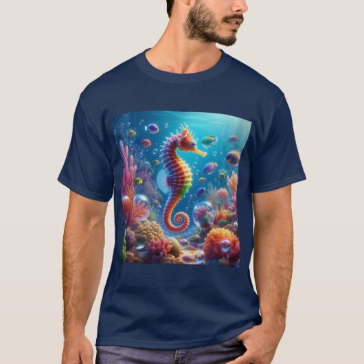 Elegancia Marina: Caballito de Mar T-shirt (Voorkant)