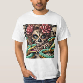 Elegancia Mortal: Catrina en el Día de Muertos T-shirt