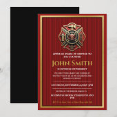 Eleganet Brandweerman Pensioen Party Uitnodigingen (Voorkant / Achterkant)