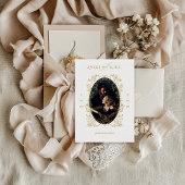 Eleganse Golden Flowers Foto Bruiloft Save The Date