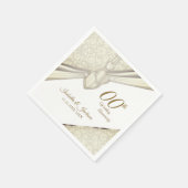 Elegant 00th Wedding Jubileum Design Servet (Hoek)