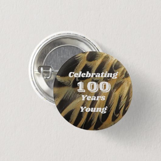 Elegant 100-jarige zeemijlsteen ronde button 3,2 cm (Voorkant /achterkant)