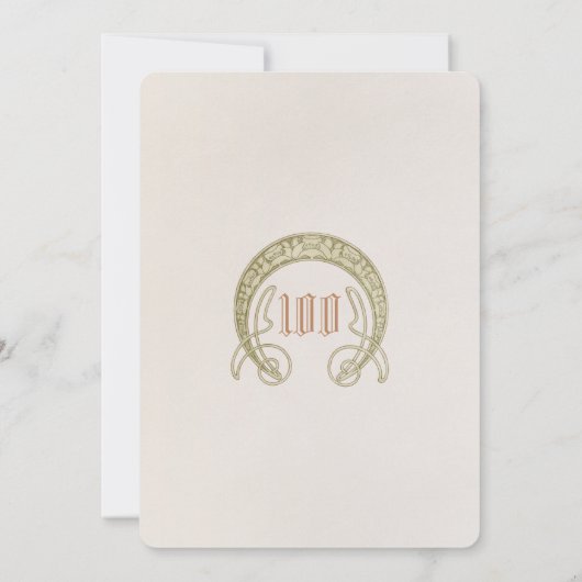 Elegant 100e verjaardag nodigt Art Nouveau Mucha u Kaart (Achterkant)
