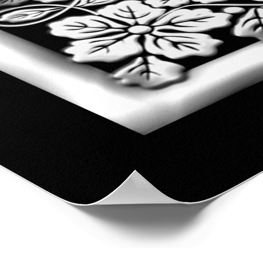 Elegant 100e verjaardag Red Rose Silver Poster (Hoek)