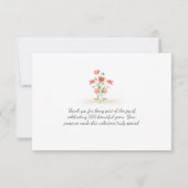 Elegant 100th Birthday – Wildflowers Design Bedankkaart (Achterkant)