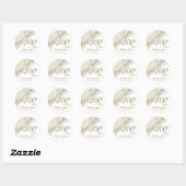 Elegant 100th Wedding Jubileum Ronde Sticker (Vel)