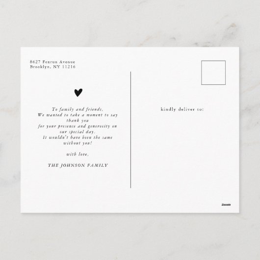 Elegant 10 foto collage Baby shower dank u Feestdagenkaart (Achterkant)