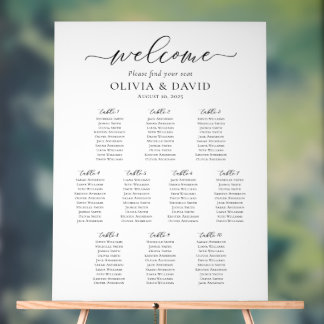 Elegant 10 Tables Welcome Acrylic Seating Chart Acryl Bord