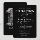 ELEGANT 10e JAAR BRUILOFT JUBILEUM Kaart (Voorkant / Achterkant)